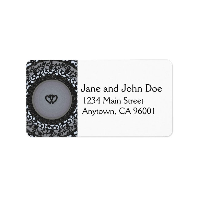 Svartsekvenssökning för två hörn adressetikett (Framsidan)