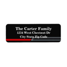 Svartsidig adress-returetikett grund-design