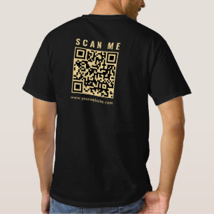 Svartsidig utskrift av Manar med QR-kod, QR-Dubbla T Shirt