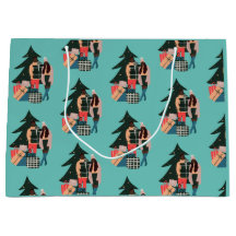 Svartsidigt par Papper för första julafton