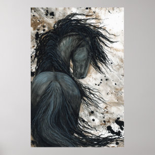 Svartsisk konst från Majestic Horse Poster av Bihr
