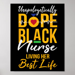 Svartsjuksköterska med opologetisk Drug Black Nurs Poster