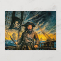 Svartskägg Piratstorm Porträtt