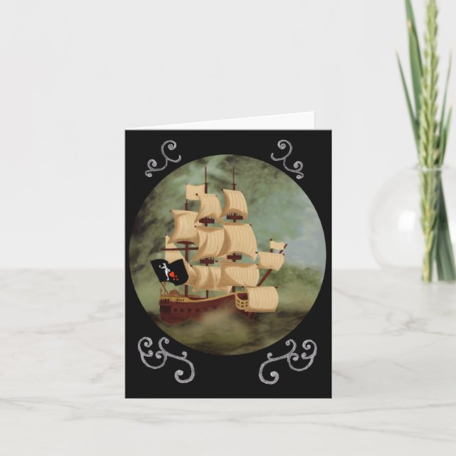 Svartskäggs Frakt (Queen Anne's Revenge) Antecknin Kort (Framsida)