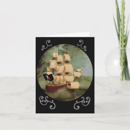 Svartskäggs Frakt (Queen Anne's Revenge) Antecknin Kort