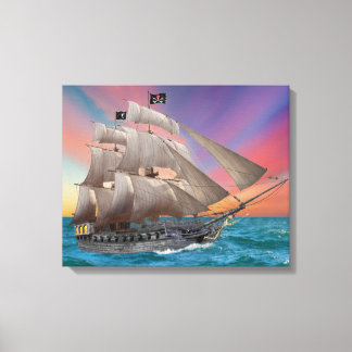 SVARTSKÄGGS PIRATSKEP CANVASTRYCK