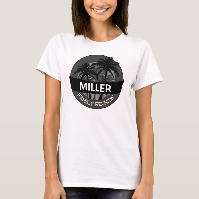 Svartskjorta för familjeåterförening i anpassadet  tee shirt (Framsida)