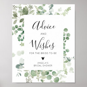 svartskript, eucalyptus-råd och önskemål poster
