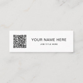 Svartskript QR på vit Mini-Telefonkort, design
