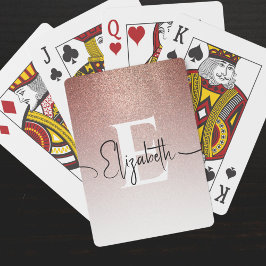 Svartskript ro Guld Glitter, svart, svart Namn Casinokort