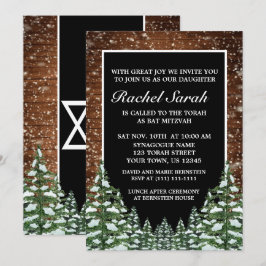 Svartsnö Wood & Forest Gräs Pub Bat mitzvah Inbjudningar