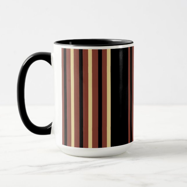 Svartstripe-kaffe Mugg Kopp (Vänster)