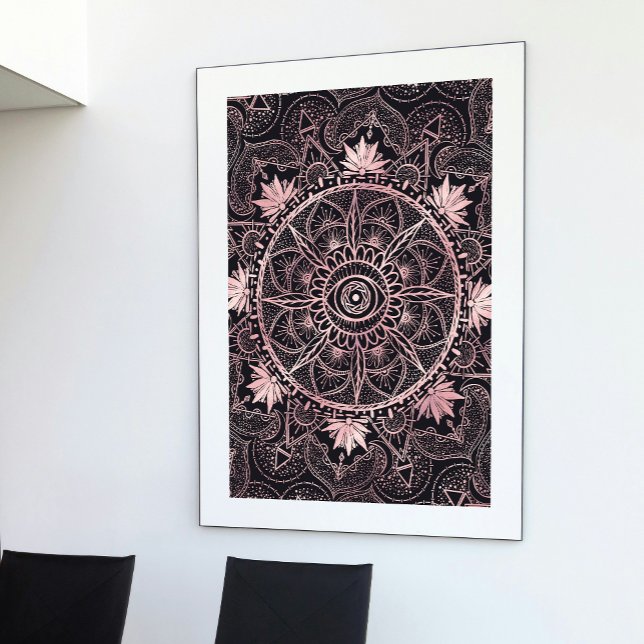 Svartsvart design ro Guld Öga Poster (Skapare uppladdad)