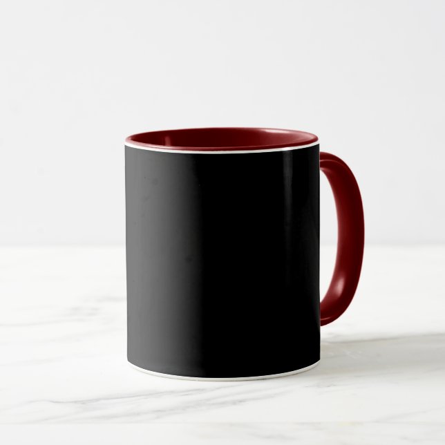 Svartsvart, helt enkelt elegant mugg (Framsida höger)
