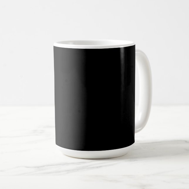 Svartsvart, helt enkelt elegant mugg (Framsida höger)