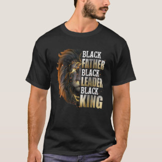 Svartsvart, svarta, Far-ledare, svart, Kung-Lejon T Shirt