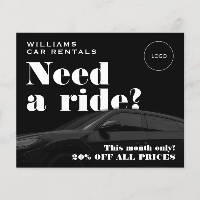 Svarttonsbil, elegant flygblad (Framsidan)