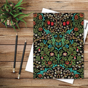 Svarttorn Blommönster William Morris Postkort Vykort
