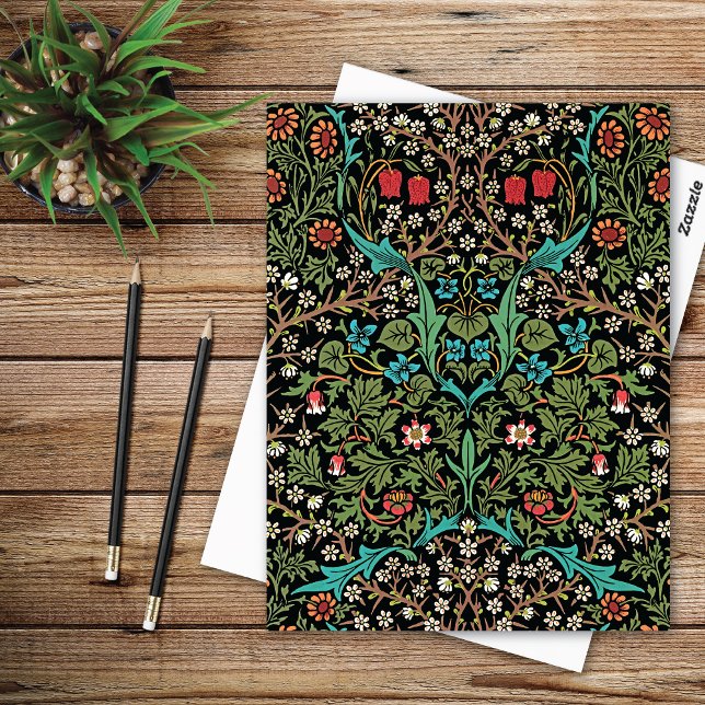 Svarttorn Blommönster William Morris Postkort Vykort (Skapare uppladdad)