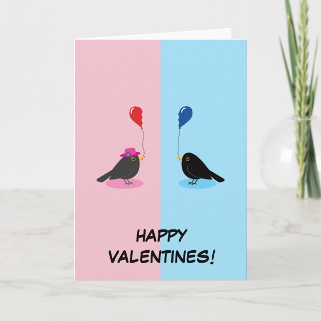 Svarttrast som hittar din andra hälft kort (Framsida)