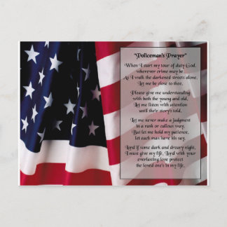 svarttryck för polisbön vykort