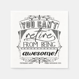 Svarttypografi för personlig Pension Pappersservett