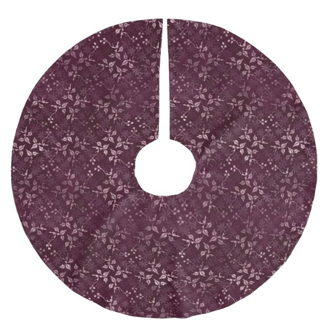 Svartvinbärsvin Mönster  Julgransmatta Borstad Polyester (Framsidan)