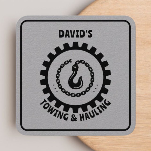 Svartvinnande professionell och Grått Fyrkantigt Visitkort (Skapare uppladdad)