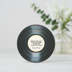 Svartvinylposteffektmeddelande Meddelande