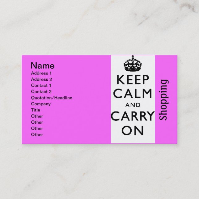 svartvit201 - shopping visitkort (Framsida)