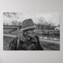 Svartvit 1968 Europeiska Porträtt av en man