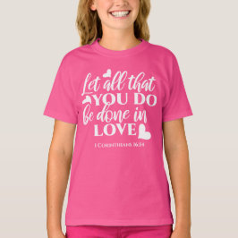 Svartvit 1 Corinthians 16:14 Bible Verse Art T Shirt