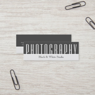 Svartvit 1-minifotografi, Affärskort Mini Visitkort