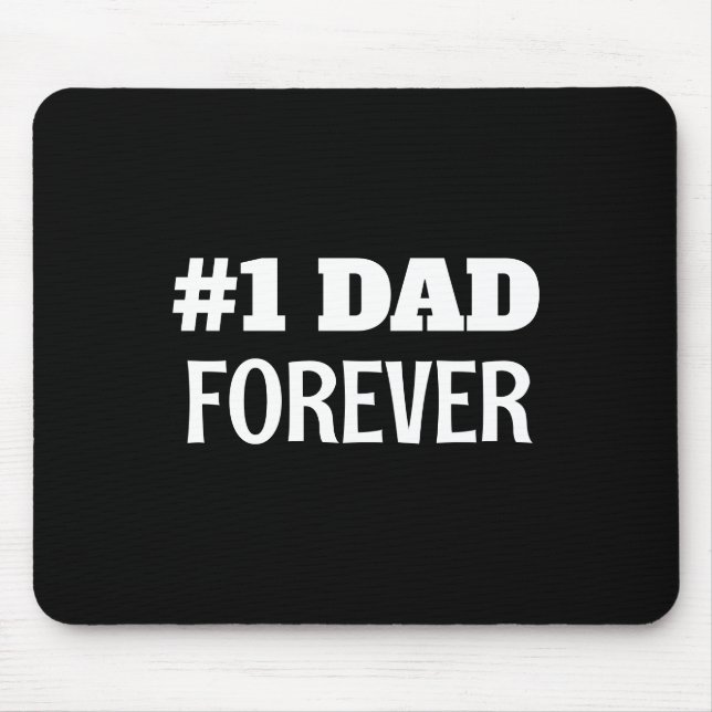 Svartvit #1 Pappa Forever Fars dag Gift Musmatta (Framsidan)
