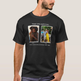 Svartvit 2-fotominnesdag t shirt