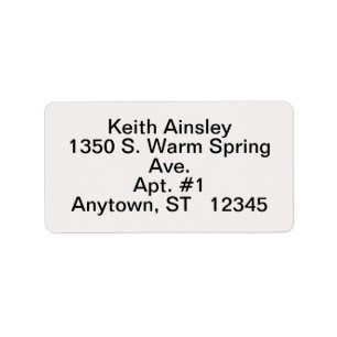 Svartvit Abstrakt 4 radreturadressetikett Adressetikett