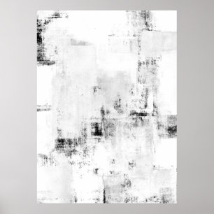 Svartvit abstrakt Ar "för Snowfall" Poster