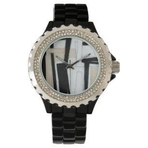 Svartvit Abstrakt Armbandsur