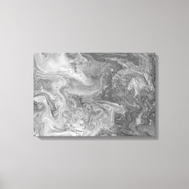Svartvit abstrakt canvastryck (Framsida)