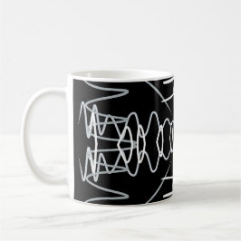 Svartvit abstrakt design kaffemugg