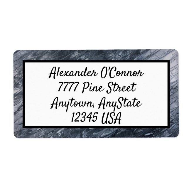 Svartvit Abstrakt Fraktsedel (Framsidan)