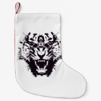 Svartvit abstrakt Jagged ilsken tiger