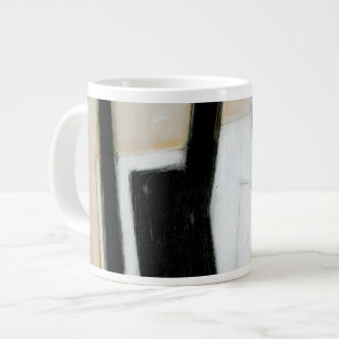 Svartvit Abstrakt Jumbo Mugg
