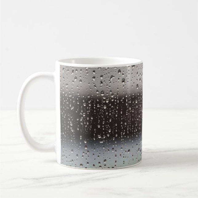 Svartvit abstrakt kaffemugg (Vänster)