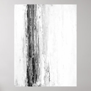 Svartvit abstrakt konst "för glaciär" poster