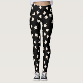 &svartvit abstrakt modern leggings