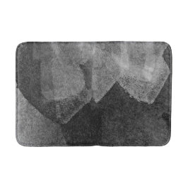 Svartvit abstrakt modern målningspenselkonst badrumsmatta