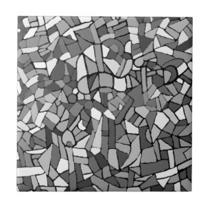 Svartvit abstrakt mosaik kakelplatta