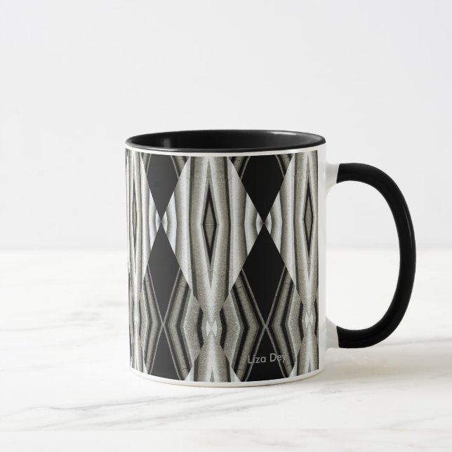 Svartvit Abstrakt Mugg 1 (Höger)