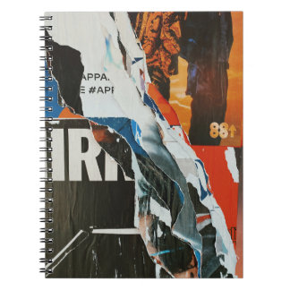 Svartvit abstrakt och orange anteckningsbok